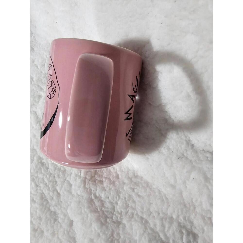 VOODOO Doughnut Coffee Mug Pink & Black "The Magic Is In The Hole" 4.25" Novelty - Picture 3 of 11